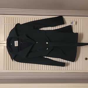 💖 Sage Green Belted Double-breasted Jacket